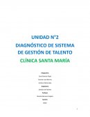 DIAGNÓSTICO DE SISTEMA DE GESTIÓN DE TALENTO CLÍNICA SANTA MARÍA