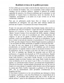 Realidad errónea de la política peruana