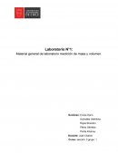 Laboratorio N°1: Material general de laboratorio medición de masa y volumen