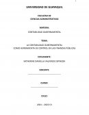 LA CONTABILIDAD GUBERNAMENTAL COMO HERRAMIENTA DE CONTROL EN LAS FINANZAS PÚBLICAS