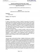 Reporte #1 Determinación del contenido de humedad y sólidos totales