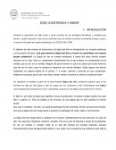 Don, existencia y amor