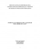 PRESENTACIÓN “ANÁLISIS DE INDICADORES DE LA DFI”