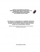 INFLUENCIA DE LAS AGRESIONES EN EL DESEMPEÑO PROFESIONAL DEL PERSONAL DE ENFERMERÍA EN EL CENTRO DE DIAGNOSTICO INTEGRAL (CDI) SAN JOSECITO MUNICIPIO TORBES DEL ESTADO TÁCHIRA, EN EL PERIODO MARZO- JUNIO 2022