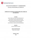 Análisis de los aspectos fundamentales del contrato de arrendamiento