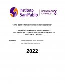 PROYECTO DE NEGOCIO DE UNA EMPRESA DISTRIBUIDORA Y COMERCIALIZADORA DE TACHOS DE RECICLAJE, LIMA 2022