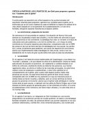 CRÍTICA A PARTIR DE LOS 5 PUNTOS DE Jan Gehl para proponer y generar sus "ciudades para la gente"