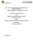 Hábitos y cambios siendo docente en formación durante la pandemia