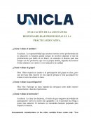EVALUACIÓN DE LA ASIGNATURA RESPONSABILIDAD PROFESIONAL EN LA PRÁCTICA EDUCATIVA