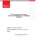Plan de sistemas Informáticos, empresa QUINJOA