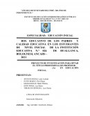 ROL EDUCATIVO DE LOS PADRES Y CALIDAD EDUCATIVA EN LOS ESTUDIANTES