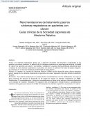 Recomendaciones de tratamiento para los síntomas respiratorios en pacientes con cáncer: Guías clínicas de la Sociedad Japonesa de Medicina Paliativa