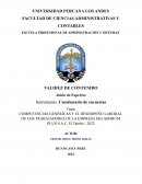 COMPETENCIAS GENÉRICAS Y EL DESEMPEÑO LABORAL DE LOS TRABAJADORES DE LA EMPRESA DELABORUM PLUS S.A.C, El Tambo - 2022