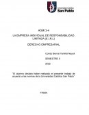 LA EMPRESA INDIVIDUAL DE RESPONSABILIDAD LIMITADA (E.I.R.L)