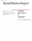 ¿Puedes decir cuál es tu estrategia? por David J. Collis y Michael G. Rukstad