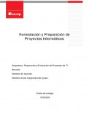 Preparacion de proyectos infornáticos