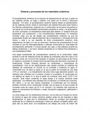 Síntesis y procesado de los materiales cerámicos