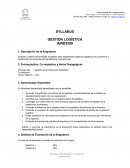 SYLLABUS GESTIÓN LOGÍSTICA