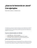 ¿Que es la herencia en Java?