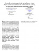 Método de mejora de la gestión de capital humano en una Mype