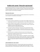 Análisis del cuento Dirección Equivocada