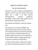 DONES DEL ESPIRITU SANTO