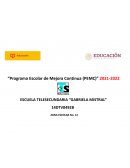 “Programa Escolar de Mejora Continua (PEMC)” 2021-2022