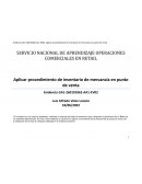 Aplicar procedimiento de inventario de mercancía en punto de venta