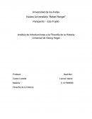 Análisis de Introducciones a la Filosofía de la Historia Universal de Georg Hegel