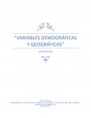 Variables demográficas y geográficas