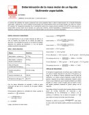 Determinación de la masa molar de un líquido fácilmente vaporizable