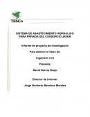 PROYECTO DE ABASTECIMIENTO HIDRAULICO