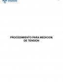 PROCEDIMIENTO PARA MEDICION DE TENSION