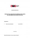 PROYECTO DE CREACIÓN DE EMPRESA PARA VENTA DE UNIFORMES ESCOLARES ESTATALES