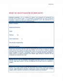 BRIEF DE INVESTIGACIÓN DE MERCADOS