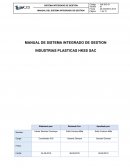 MANUAL DE SISTEMA INTEGRADO DE GESTION INDUSTRIAS PLASTICAS HKSS SAC