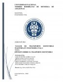 OPINION SOBRE EL TRASPORTE SOSTENIBLE