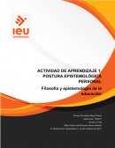 Actividad de Aprendizaje 1. Postura epistemológica personal