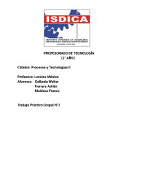 Procesos y Tecnologías II. Página 1