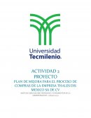 PROYECTO PLAN DE MEJORA PARA EL PROCESO DE COMPRAS DE LA EMPRESA THALES DIS MEXICO SA DE CV