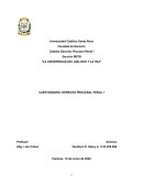 CUESTIONARIO: DERECHO PROCESAL PENAL I