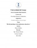 Rol del psicólogo en las Instituciones Educativas