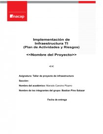Plan de Implementación (ITIL). Página 1