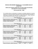 Informe de evaluación diagnostica de primer grado de educación secundaria en su tercera aplicación
