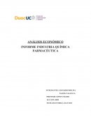 ANÁLISIS ECONÓMICO INFORME INDUSTRIA QUÍMICA FARMACÉUTICA