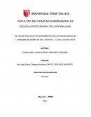 La cultura financiera y la rentabilidad de los microempresarios de Llocllapata del distrito de San Jerónimo