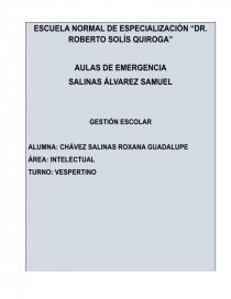 REFLEXIÓN ENTORNO AL LIBRO “AULAS DE EMERGENCIA”. Página 1