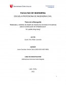 Materiales y métodos de diseño de mezcla de concretos innovadores para la construcción de infraestructura