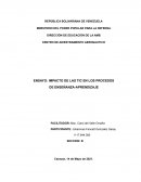 IMPACTO DE LAS TIC EN LOS PROCESOS DE ENSEÑANZA-APRENDIZAJE