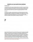 SIEMPRE HAY UNA RAZÓN PARA ENSEÑAR